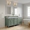 James Martin Vanities Brittany 72in Double Vanity, Smokey Celadon w/ 3 CM Carrara Marble Top 650-V72-SC-3CAR - alternate 3